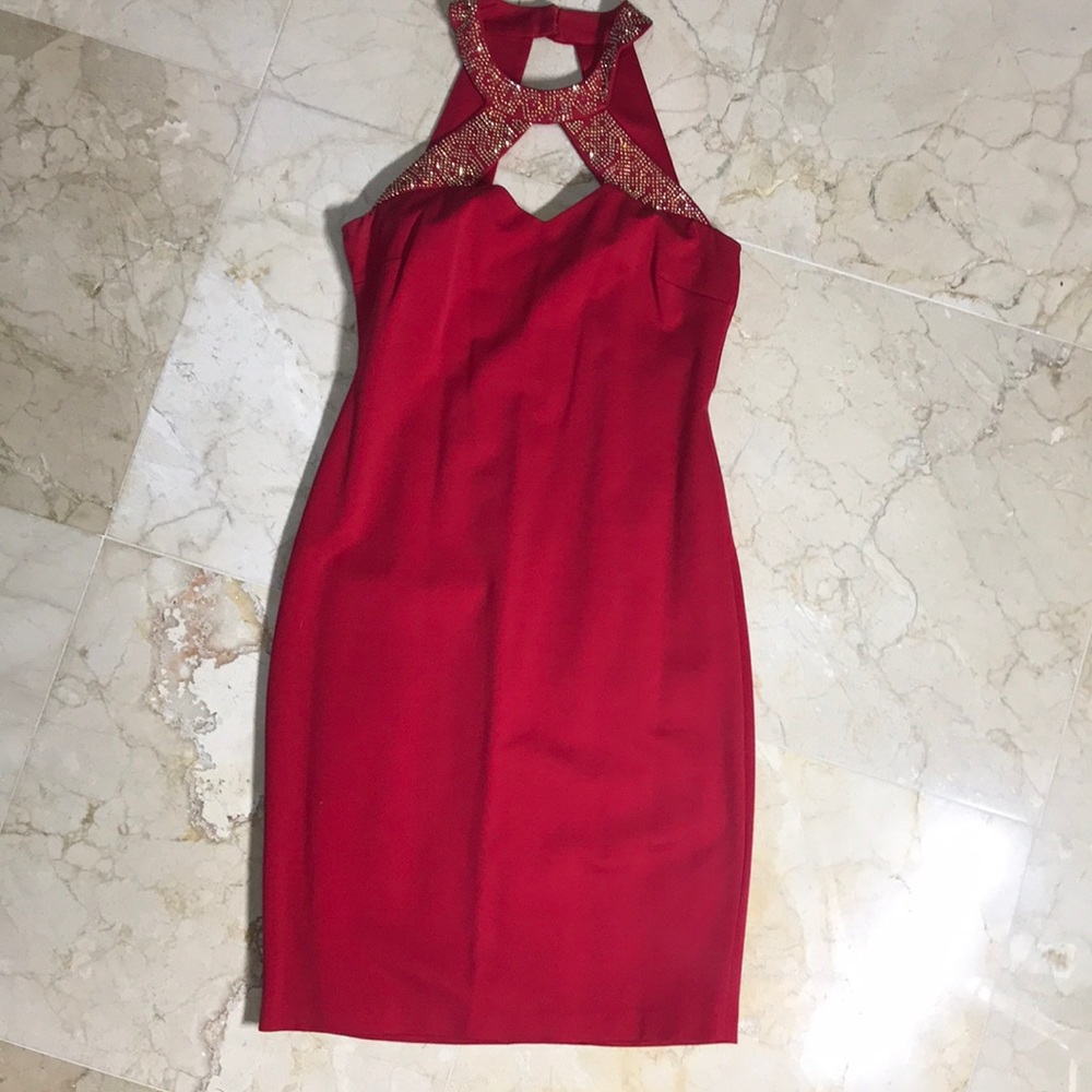 Cache Red hot fitted Dress